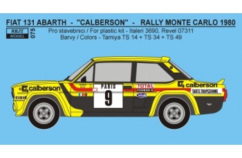 Decal -  Fiat 131 Abarth Rally Monte Carlo 1981 „Calberson“ ( strip templates included )